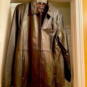 Chocolate leather jacket